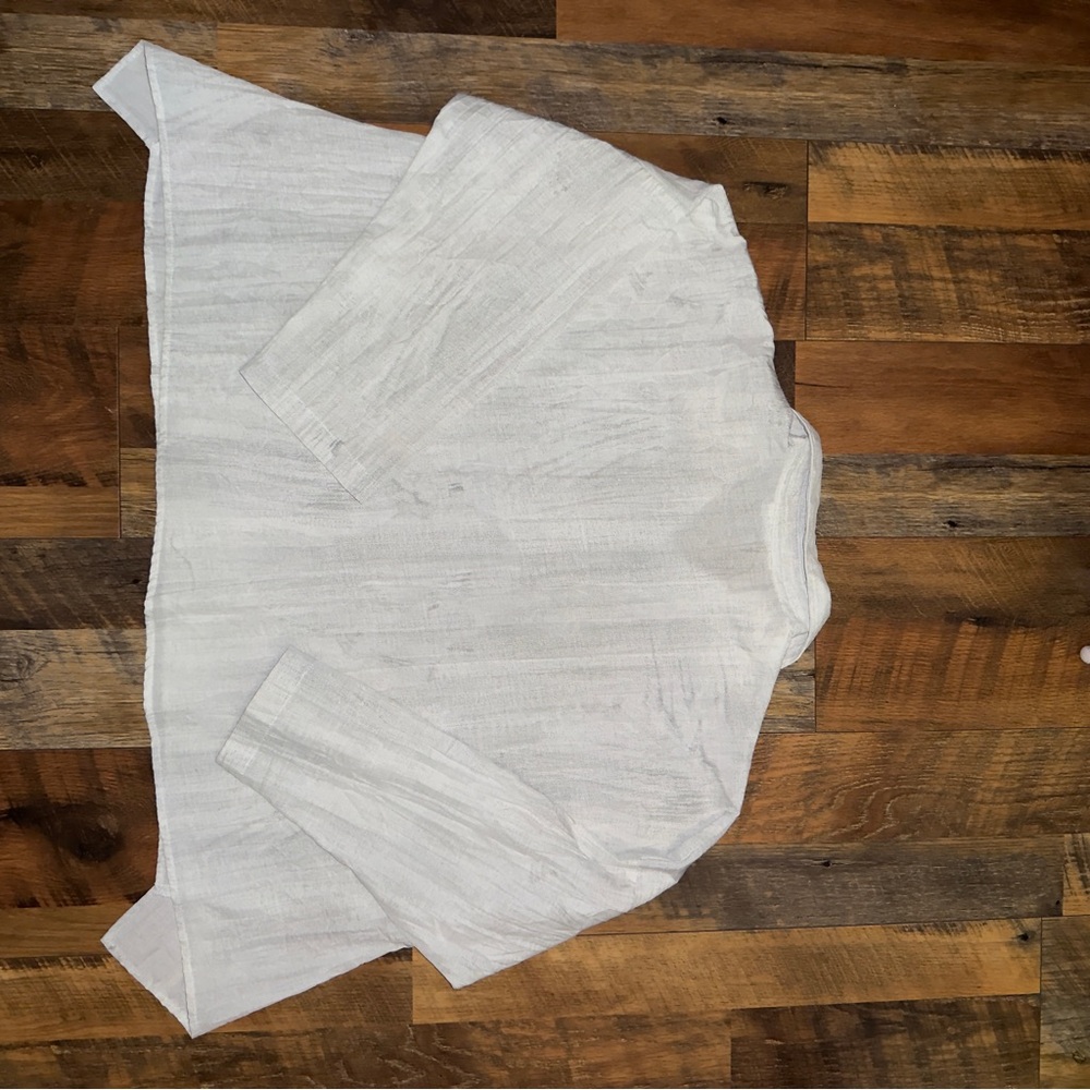 Blanque Swing Button Down Blouse Top Crinkle Boxy… - image 2